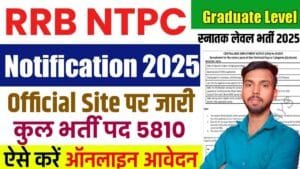 RRB NTPC Graduate Level Vacancy 2025