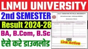 LNMU UG 2nd Semester Result 2024-28