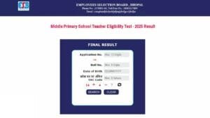 MP TET Varg 3 Result 2026