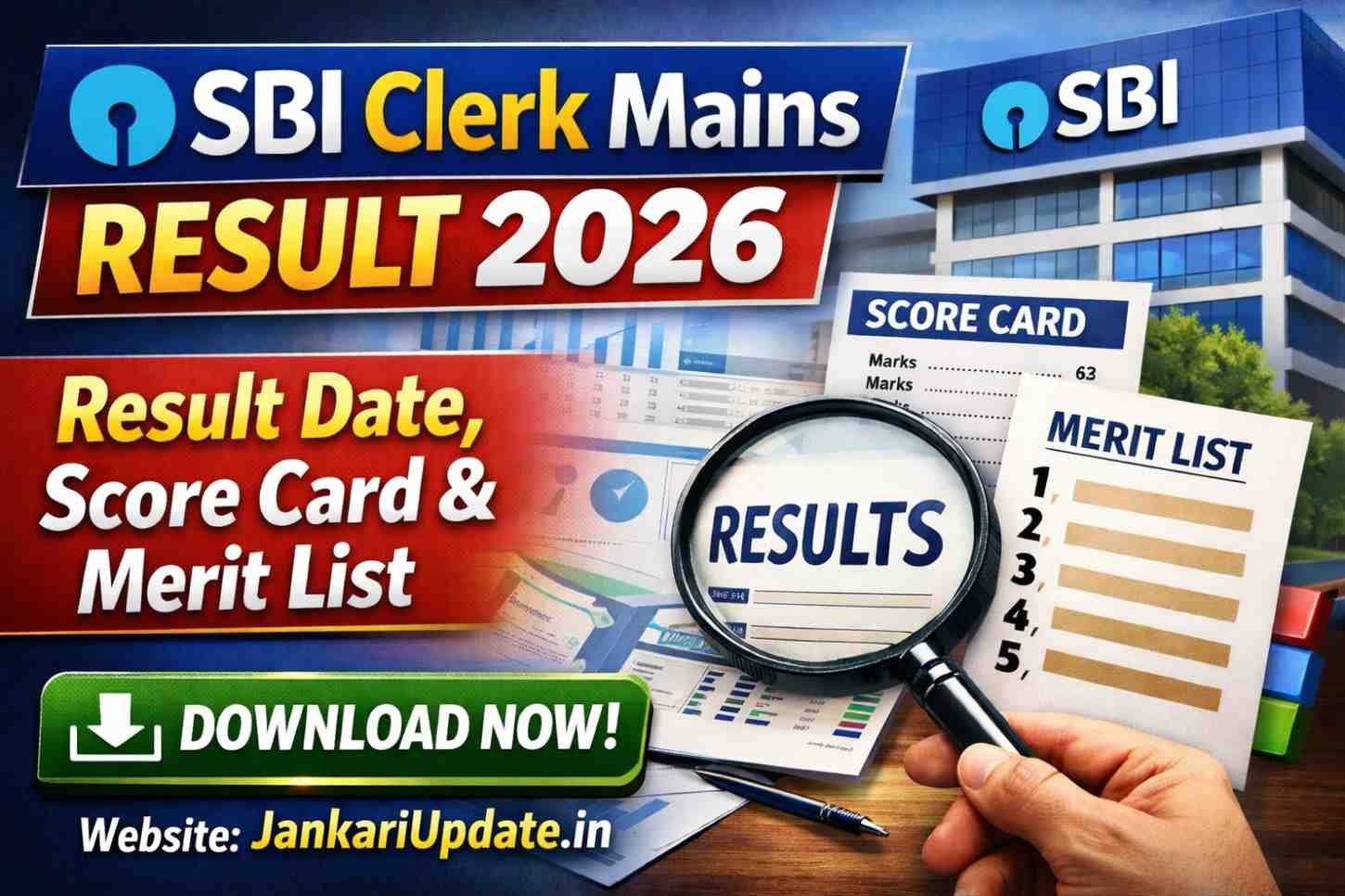 SBI Clerk Mains Result 2026