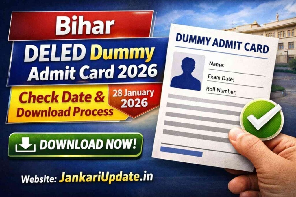 Bihar DELED Dummy Admit Card 2026