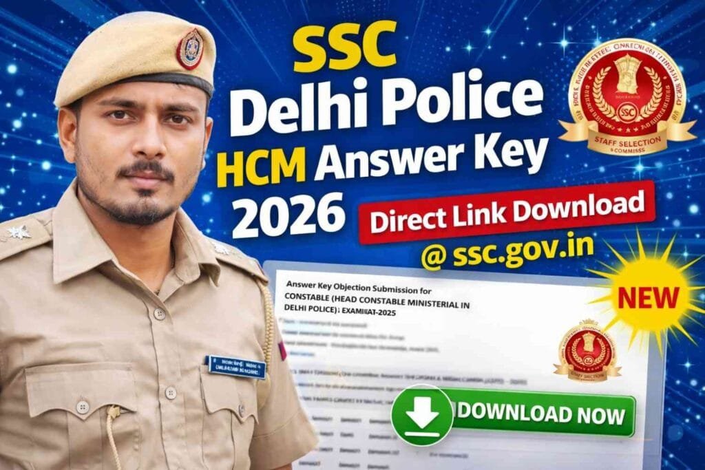 SSC Delhi Police HCM Answer Key 2026