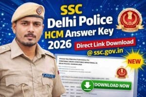 SSC Delhi Police HCM Answer Key 2026