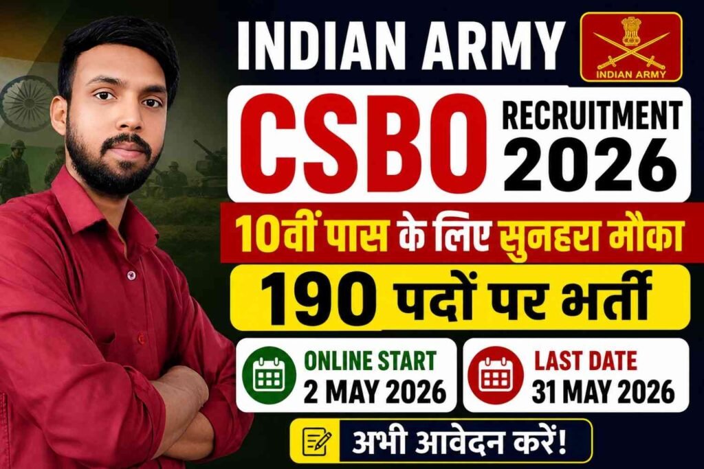 Indian Army CSBO Recruitment 2026