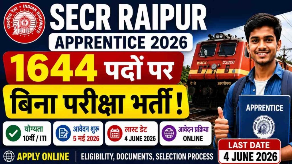 Railway SECR Raipur Apprentice 2026
