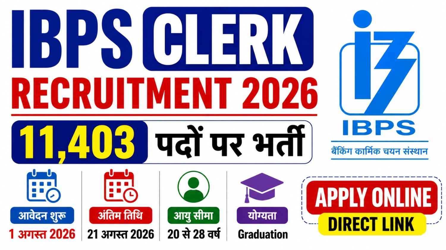 IBPS Clerk Recruitment 2026