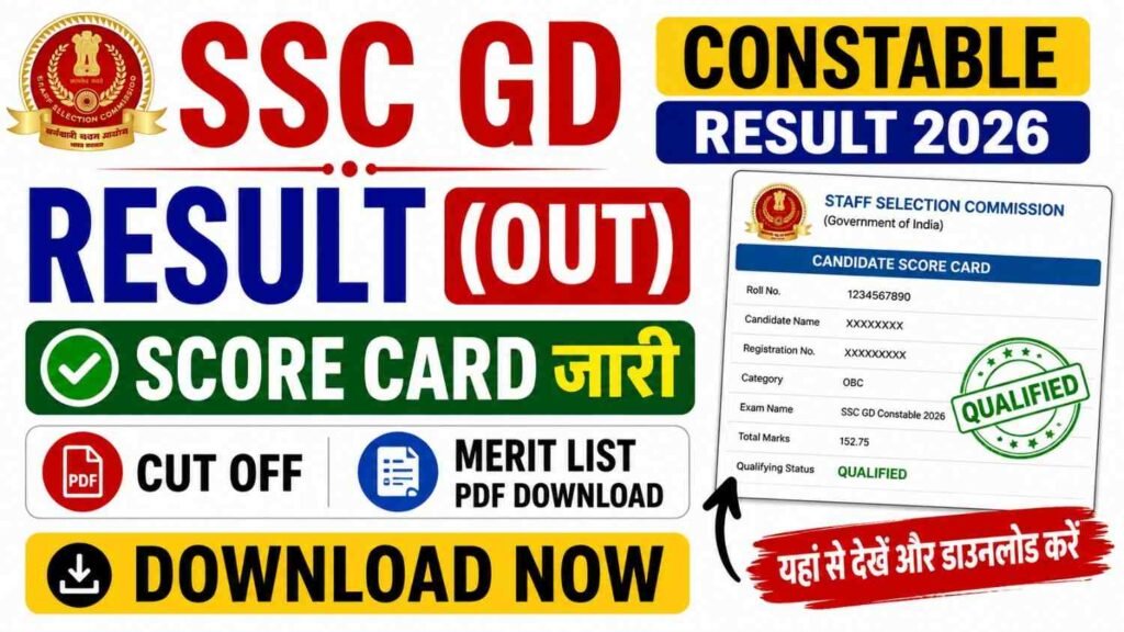 SSC GD Constable Result 2026
