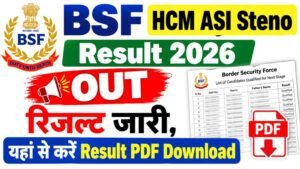 BSF HCM ASI Steno Result 2026