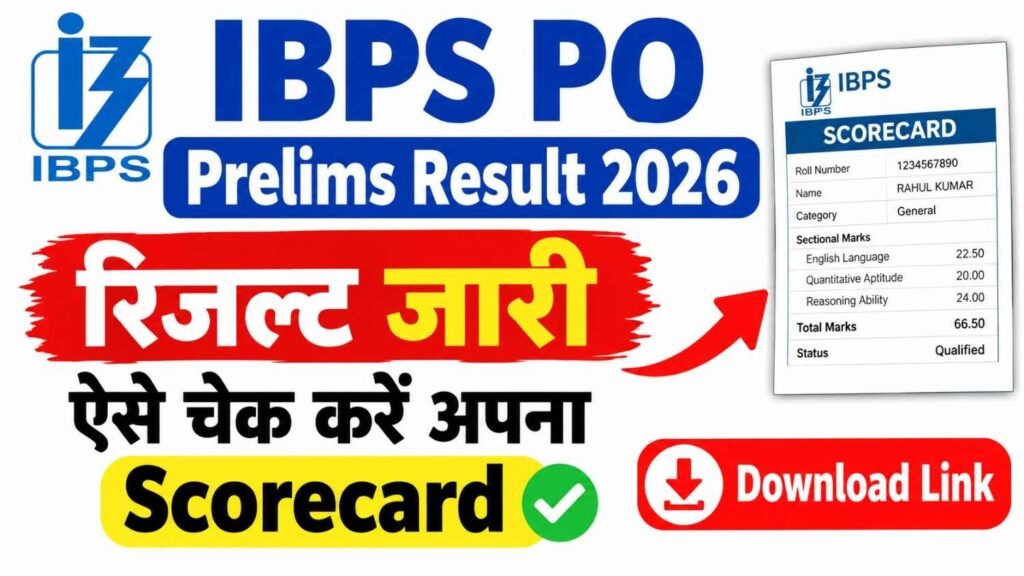 IBPS PO Prelims Result 2026